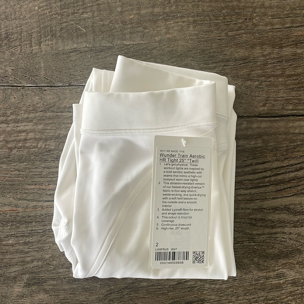 NWT LULULEMON wunder train aerobic hr tight 25” twill